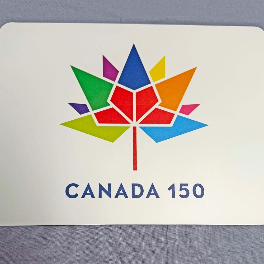 CANADA 150 MAGNET SIGN, 11 ½ W X 8 5/8 H INCHES, BRIGHT COLOURS, COLLECTIBLE,